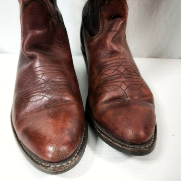 Texas Imperial Western Cowboy Boots Mens 9 D Brown Leather - Picture 6 of 6
